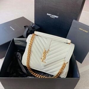 YSL Medium Bag in Crema